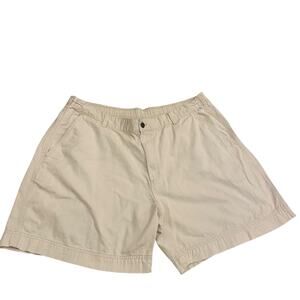 Men's Kahala Size 42 Khaki 7" Inseam Shorts 100% Cotton Elastic Waistband